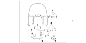 VT750C2 Custom windshield