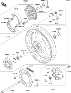 ER500 Задняя ступица колеса