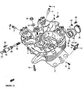 GR650 Головка цилиндров
