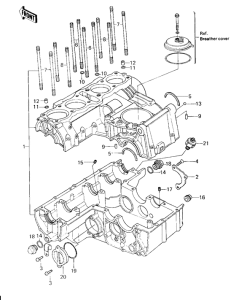 KZ1000 Картер двигателя