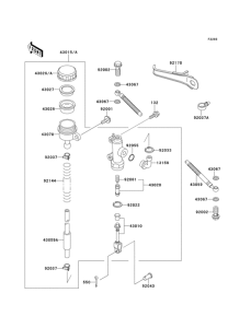 ZX500 Задний торм цилиндр