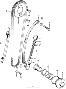 SL125 Cam chain tensioner + oil filter screen