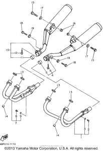 XJ600SGC Выхлопная система