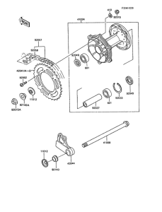 KX125 Задняя ступица колеса