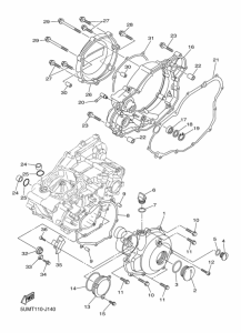 WR250F Крышка картера двигателя