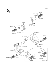 KL650 Подножки