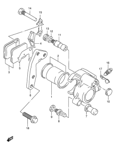 DR125 Передний суппорт