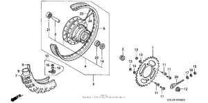 XR80R Переднее колесо