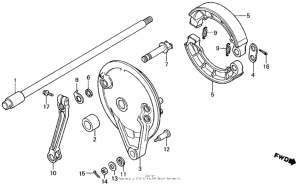 VF700C Задний тормоз