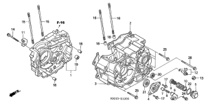 XR125 Картер двигателя
