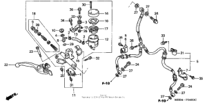 VTR1000F Передний тормозной цилиндр