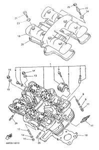 XJ600S Головка цилиндров