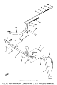 MX100F Stand-footrest-brake pedal