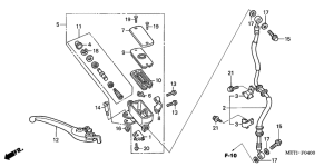 CBF500 Fr. brake master cylinder