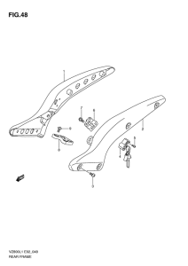 VZ800 Задняя рама в сборе