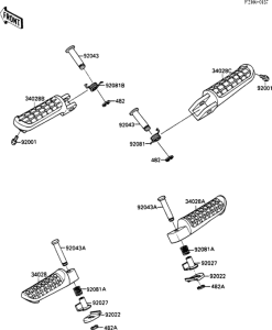ZX600 Подножки