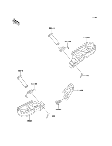 KX500 Подножки