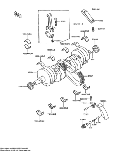 ZX600 Вал коленчатый
