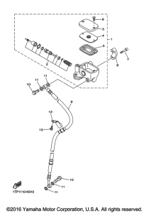 XVS950CUD Главный тормозной цилиндр