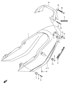 GSF600 Обтекатель сидения