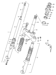 PV50 Вилка передней оси