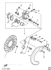 DT125 Front brake. caliper