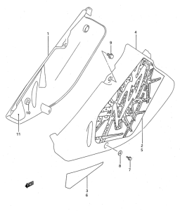 RM125 Обтекатель задний