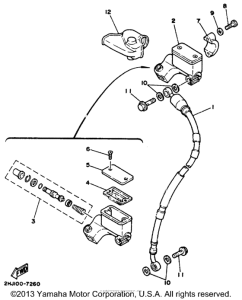 YZ125U Главный тормозной цилиндр
