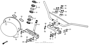 CR250R Handlebar + top bridge stem