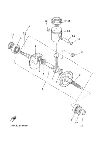 YW100E Коленчатый вал и поршни