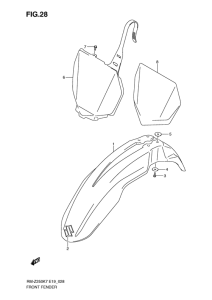 RM-Z250 Переднее крыло