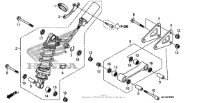 CBR600RR (ABS) Rear shock absorber (cbr600ra)