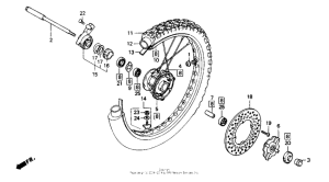 XR250R Переднее колесо