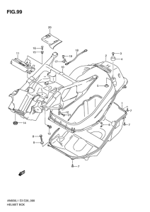 AN650 (ABS) Багажник для шлема