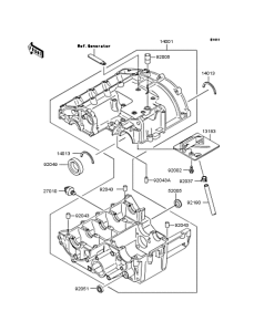 ZR250 Картер двигателя