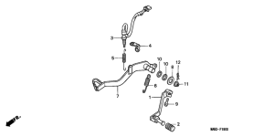 NX650 Brake pedal assy