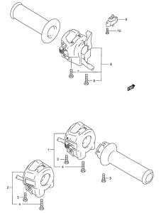 GSX750 Рулевой переключатель