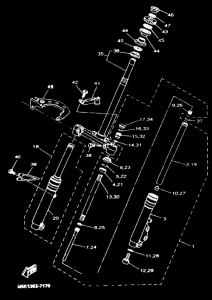YN100 Вилка передней оси