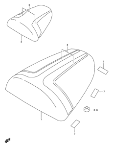 GSX-R750 Seat tail box