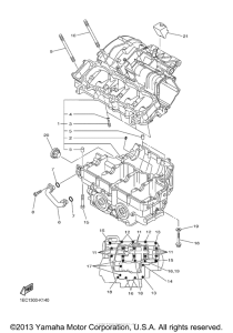 FZS10E Картер двигателя
