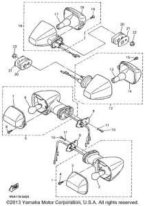 YZF600RKC Поворотники