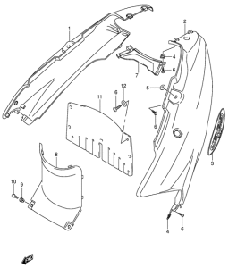 UE125 Обтекатель задний