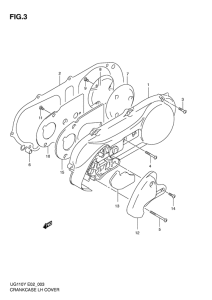 UG110 Crankcase lh cover