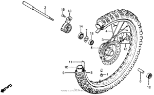 XR350R Front wheel 83