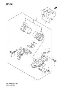 GSX1400 Задний суппорт