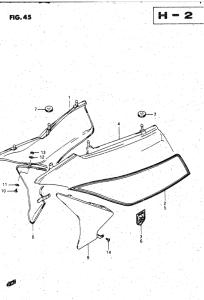 GV1400 Обтекатель задний