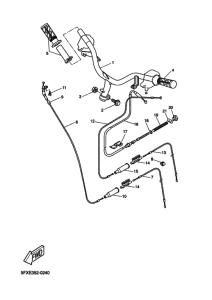 CW50RS Рулевой рычаг и кабель