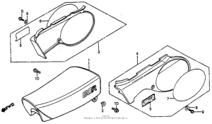 CR80R Seat + side cover 82
