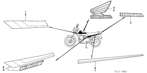 CB125T Stripe / emblem