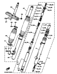 YZ250 YZ250U Вилка передней оси